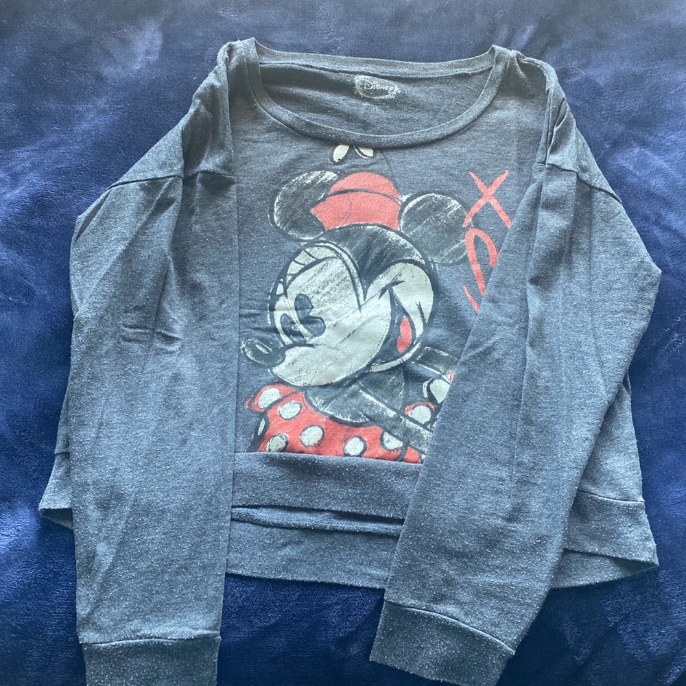 Grey Minnie Mouse Sweater